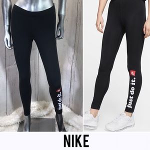 NIKE “Just Do It” Black High Waist Active Legging